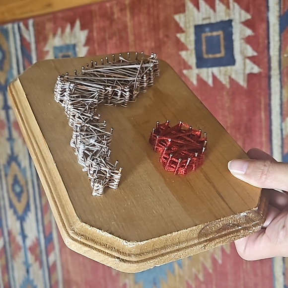 3/30 Custommade String Art on rough wood hanging plaque State of Florida - Picture 6 of 7